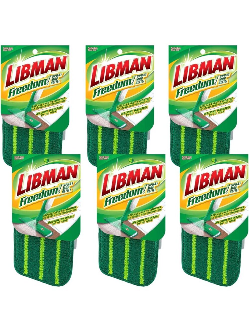 Commercial Spray Mop Refill Case of 6 | Eco-Friendly, Durable Cleaning Pads